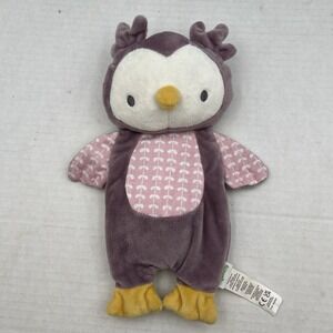 Ingenuity Purple Nally Owl Lovey Lovie Plush Baby Security Toy Bean Bag Tush 12"